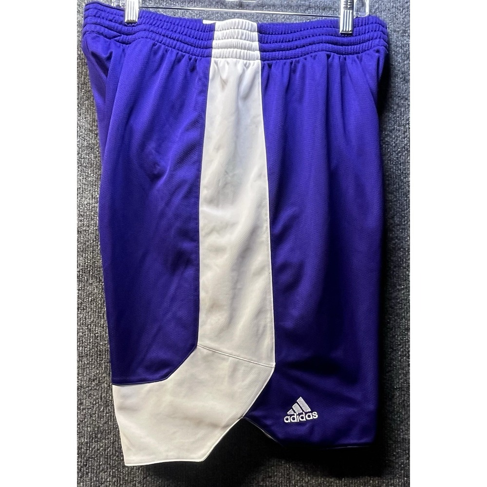 Adidas Player ID Men's Large Basketball Shorts Purple White